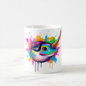 Narwhal Pirate Eye Patch T-Shirt Kaffeetasse (Mittel)