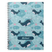 Narwhal Playtime Personalisiert Spiral Notebook Notizblock (Vorderseite)