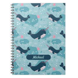 Narwhal Playtime Personalisiert Spiral Notebook Notizblock