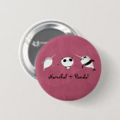 Narwhal plus Panda! Button (Vorne & Hinten)