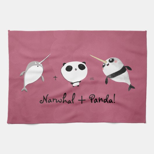 Narwhal plus Panda! Handtuch (Horizontal)