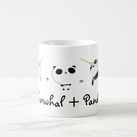 Narwhal plus Panda! Kaffeetasse (Mittel)