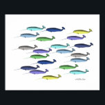 Narwhal Poster Nautical Ocean Beach Mauer Art Deco<br><div class="desc">Narwhal Art Poster für nautische Wohngestaltung. Von albernen Witzen bis zu seriösen romantischen Aussagen, MiKa Art Zazzle Shop hat für jeden etwas. Canadiana, japanische Geschenke, Schmuck, Hüllen für elektronische Geräte, lustige Knöpfe, Tasse Tassen, Ornamente, Karten und Plakate... . Bitte nehmen Sie sich etwas Zeit und schauen Sie sich um. Vielleicht...</div>