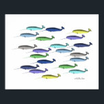 Narwhal Poster Nautical Ocean Beach Mauer Art Deco<br><div class="desc">Narwhal Art Poster für nautische Wohngestaltung. Von albernen Witzen bis zu seriösen romantischen Aussagen, MiKa Art Zazzle Shop hat für jeden etwas. Canadiana, japanische Geschenke, Schmuck, Hüllen für elektronische Geräte, lustige Knöpfe, Tasse Tassen, Ornamente, Karten und Plakate... . Bitte nehmen Sie sich etwas Zeit und schauen Sie sich um. Vielleicht...</div>