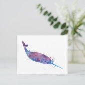 Narwhal Postkarte (Stehend Vorderseite)