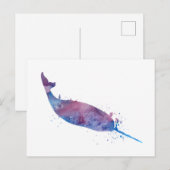 Narwhal Postkarte (Vorne/Hinten)