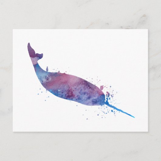 Narwhal Postkarte (Vorderseite)