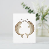 Narwhal Postkarte (Stehend Vorderseite)