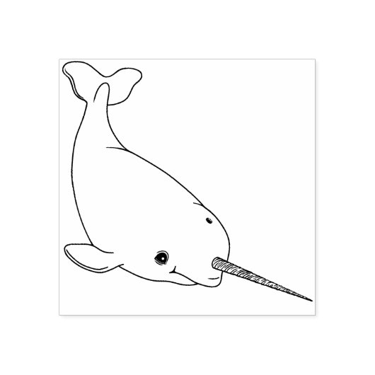 Narwhal Rubber Briefmarke Gummistempel (Prägung)