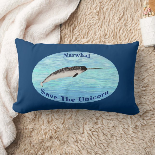 Narwhal - Save The Unicorn Lendenkissen (Decke)