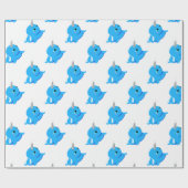 Narwhal Schneeballkampf! Geschenkpapier (Flach)