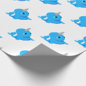 Narwhal Schneeballkampf! Geschenkpapier (Ecke)