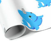 Narwhal Schneeballkampf! Geschenkpapier (Rolleneckpunkt)