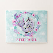 Narwhal & Sea Animals Under The Sea Custom Name Puzzle (Horizontal)