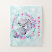 Narwhal & Sea Animals Under The Sea Custom Name Puzzle (Vertikal)