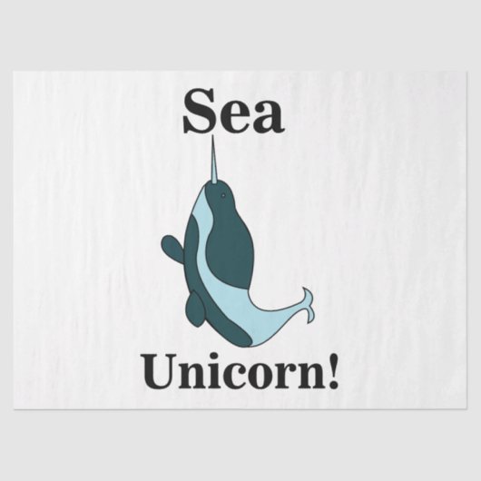 Narwhal Sea Unicorn Funny Seidenpapier (Vorderseite)