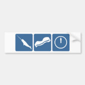 Narwhal - Speck - Mitternacht Autoaufkleber (Vorne)