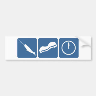 Narwhal - Speck - Mitternacht Autoaufkleber