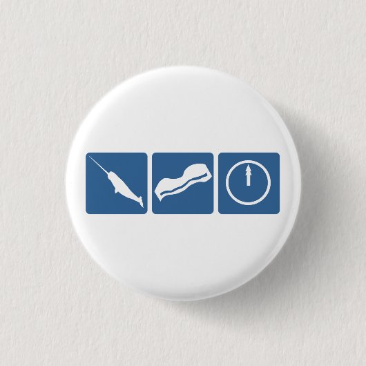 Narwhal - Speck - Mitternacht Button (Vorderseite)