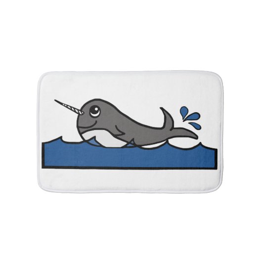Narwhal Splash Badematte (Vorderseite)
