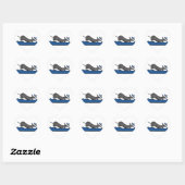 Narwhal Splash Herz-Aufkleber (Blatt)