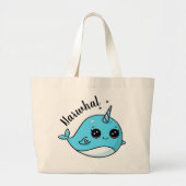 Narwhal Tote Bag Jumbo Stoffbeutel (Vorne)