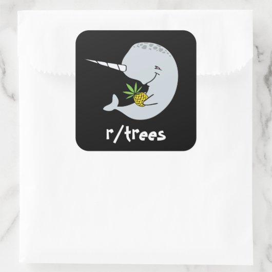 Narwhal Trees Sticker (Tasche)