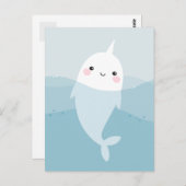 Narwhal und Wellen nach Karte (Vorne/Hinten)