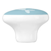 Narwhal und Wellen-Türknauf Keramikknauf (Seitenansicht)