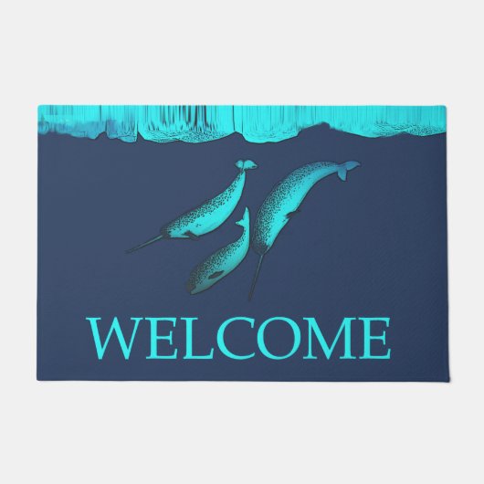 Narwhal under Ice - Willkommen Fußmatte (Vorderseite)