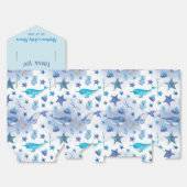 Narwhal Under Sea Baby Shower Fevor Box Geschenkschachtel (Ungefaltet)