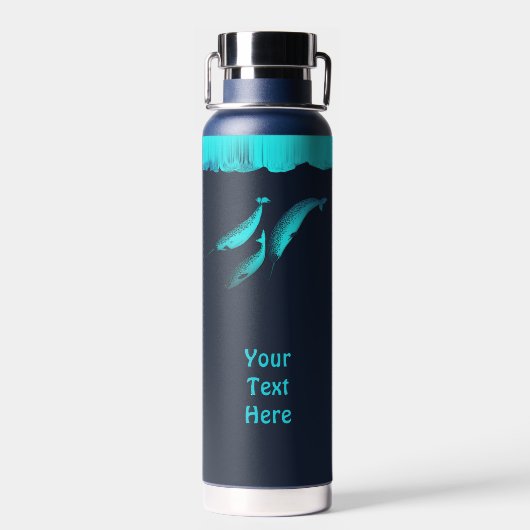 Narwhal Under The Ice Trinkflasche (Rückseite)