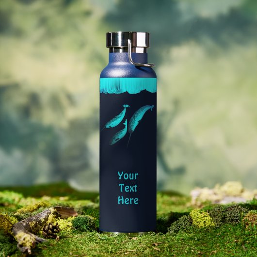 Narwhal Under The Ice Trinkflasche (Außenbereich (gedreht))