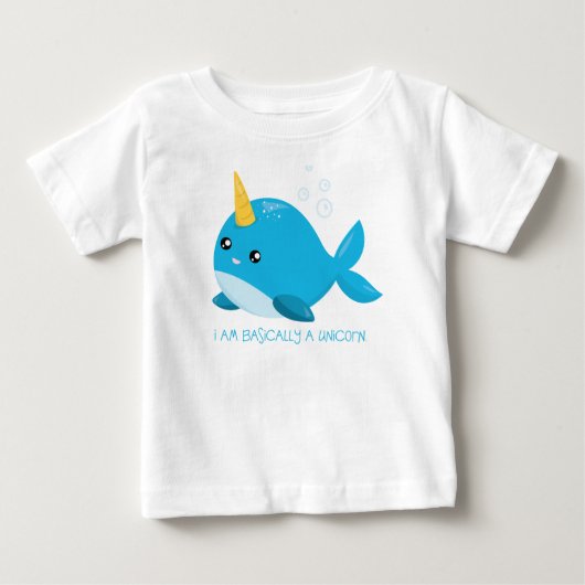 Narwhal Unicorn Baby/Kleinkind T - Shirt (Vorderseite)