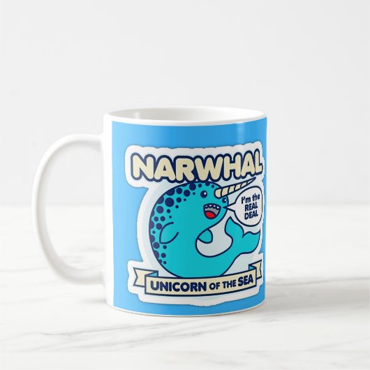 Narwhal Unicorn des Meeres Kaffeetasse (Links)
