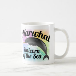 Narwhal Unicorn des Meeres, Niedlicher Regenbogen Kaffeetasse