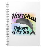 Narwhal Unicorn des Meeres, niedlicher Regenbogen Notizblock (Vorderseite)