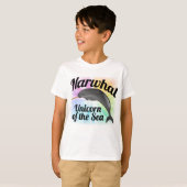 Narwhal Unicorn des Meeres, niedlicher Regenbogen T-Shirt (Vorne ganz)