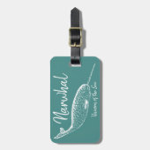 Narwhal Unicorn des Meeres | PERSONALISIERT Gepäckanhänger (Vorderseite vertikal)