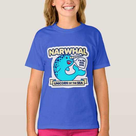 Narwhal Unicorn des Meeres T-Shirt (Vorderseite)