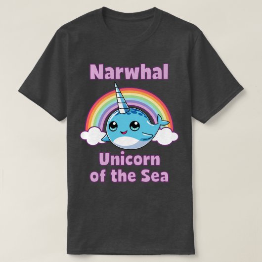 Narwhal Unicorn des Meeres T-Shirt (Design vorne)