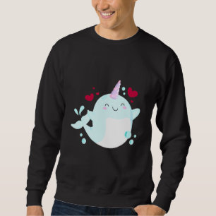 Narwhal Unicorn Liebe Herzlich Willkommen bei den  Sweatshirt