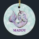 Narwhal Unicorn Of The Sea Cute Kids Keramik Ornament<br><div class="desc">The narwhal,  the unicorn of the sea is a much loved sea animal. Add your name,  a date,  or special message to this cute design.</div>