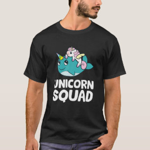 Narwhal Unicorn Squad Cartoon Einhorn Reiten auf N T-Shirt