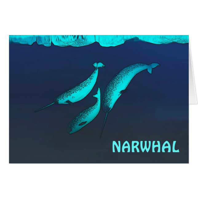 Narwhal unter dem Eis (Vorderseite (Horizontal))