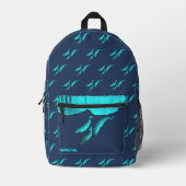 Narwhal unter dem Eis Bedruckter Rucksack (Vorderseite)