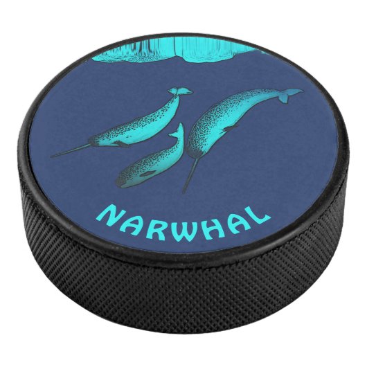 Narwhal unter dem Eis Eishockey Puck (3/4)