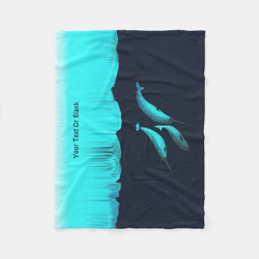 Narwhal unter dem Eis Fleecedecke (Vorderseite)