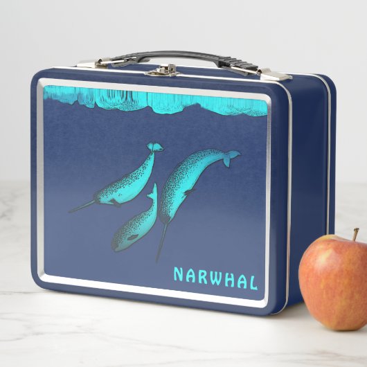 Narwhal unter dem Eis Metall Lunch Box (Beispiel)
