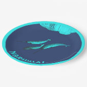 Narwhal unter dem Eis Pappteller (Schrägansicht)